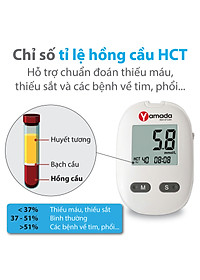 Máy đo đường huyết Yamada - Giọng nói tiếng Việt thông minh, đo chỉ số hồng cầu HCT, tặng 10 que thử