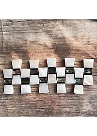 Combo 10 chiếc Gác Đũa xà cừ hình chữ nhật cẩn Bào Ngư VIP (CTH743) Sang trọng trên bàn ăn