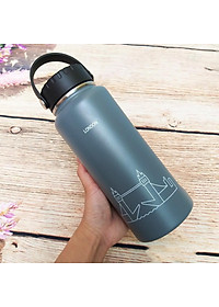 Bình Giữ Nhiệt Lock&Lock Riga Tumbler LHC4160 (897ml) - Hàng Chính Hãng, Bằng Thép Không Gỉ, Có Lưới Lọc Inox - Tặng Kèm Ống Hút Và Cọ Rửa Ống Hút