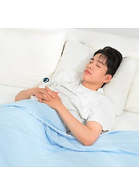 Chăn Lạnh Ice Blanket Ru9 | Mát Lạnh | Vải Sợi Tổng Hợp | 2m x 2m | Nguyên Liệu Từ Bông Microfiber | 3 Màu Sắc | Xanh Matcha, Xanh Biển, Xám