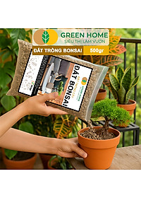 Đất Trồng Cây Bonsai Greenhome, Bao 500GR, Promix, Trộn Sẵn, Tiện Dụng, Giữ Ẩm Tốt, Thoáng Khí, Rễ Khoẻ, Thân To