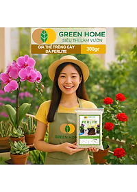 Đá Perlite Greenhome, Bao 300gr, Trồng Hồng, Thuỷ Canh, Giá Thể Trân Châu Giàu Khoáng Chất, Tăng Độ Tơi Xốp