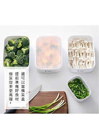 Bộ 09 hộp thực phẩm có nắp đậy an toàn White Pack hàng Made in Japan