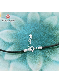 Dây đen khoá bạc - Ngọc Quý Gemstones