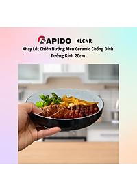 Khay lót chiên nướng Rapido men ceramic chống dính - Khay chiên nướng nồi chiên không dầu chống dính Greblon bền đẹp đường kính 20cm dùng trong nồi chiên không dầu - Hàng chính hãng