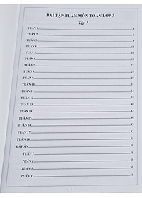 Combo Sách - Bài tập tuần Toán 3 tập 1 + 2