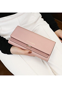 Ví dài bóp nữ cầm tay gấp da trơn kiểu dáng thời trang xinh