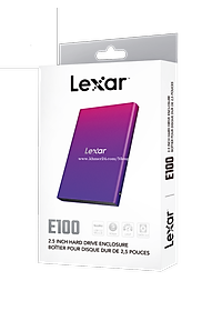 Hộp box SSD Lexar E100 | gắn SSD 2.5 inch dung lượng 128G - 8TB | Giao tiếp USB 3.2 Gen 1 - Bảo hành 1 năm - Hàng Chính Hãng