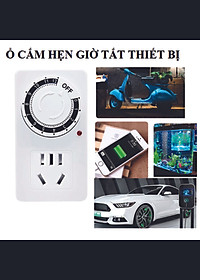 Ổ cắm hẹn giờ cơ MK-958 hẹn giờ tắt sử dụng đơn giản công suất 10A/220V + Tặng Phích chuyển đổi từ 3 chấu sang 2