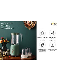 Máy Xay Sinh Tố Đa Năng BEAR BL-B10V2 Gồm 3 Cối Dung Tích 1.2 Lít Công Suất 300 W - Hàng Chính Hãng