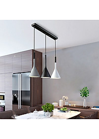 Đèn treo thả trần cao cấp trang trí bàn ăn cao cấp VERSION 3 bóng ngang