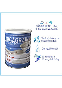 Sữa hạt thuần chay Orgagrain - Bổ sung đạm protein cho người ăn Chay - Sữa hạt 36 loại hạt và ngũ cốc tốt cho tim mạch và não bộ - Lon 900g 