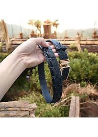 Thắt lưng da cá sấu có gù rất đẹp. DA CÁ SẤU THẬT 100%. Kích thước chuẩn 3.5x120cm phù hợp với cả quần tây và quần jean