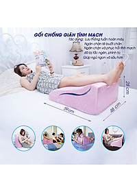 GỐI CHỐNG GIÃN TĨNH MẠCH YOROKOBI - KÍCH THƯỚC 58x48x28CM, HÀNG THƯƠNG HIỆU- MÀU NÂU HOÀNG GIA