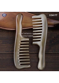 Lược sừng răng thưa xuất Nhật hàng VIP (Size: XL - 19cm) COH177 - Cho tất cả các loại tóc /xoăn /xù /rối - Chăm sóc tóc