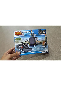 COGO - CITY - 3021 COMBO 8 HỘP Mô Hình Lắp Ráp Xe Cảnh Sát