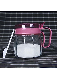 Bộ 5 Hộp Đựng Gia Vị Thủy Tinh Cao Cấp Nhà Bếp Có Nắp Tiện Lợi, Có Tay Cầm- Hàng Chính Hãng MINIIN