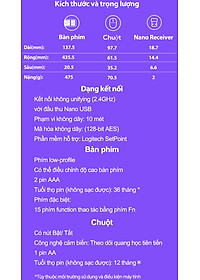 Bộ Bàn Phím Và Chuột Không Dây Logitech MK235 - Hàng chính hãng