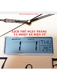Đồng Hồ EASTAR Tròn Kim Điện tử Viền Mỏng - Máy KIM TRÔI - LỊCH Vạn Niên và NHIỆT KẾ Điện tử
