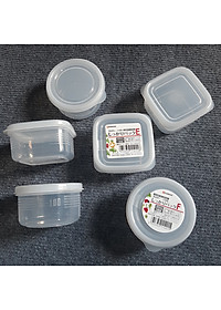 Combo 6 hộp đựng đồ ăn dặm NAKAYA Nhật Bản (3 hộp tròn 180ml + 3 hộp vuông 200ml)