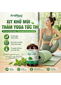 Xịt Khử Mùi Tức Thì Thảm Yoga, Dụng Cụ Thể Thao Từ Tinh Dầu Thiên Nhiên AroMazz, Khử Mùi Làm Thơm Thảm Yoga Thư Giãn Chai Lớn 300ml