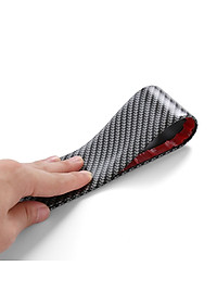 Cuộn 3mét decall carbon chống trầy xước, bảo vệ bậc cửa xe ô tô, có băng keo siêu dính