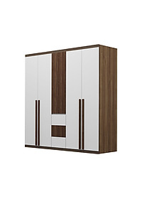 [Kèm Ảnh Thực Tế - Miễn phí vận chuyển & Lắp đặt] TỦ QUẦN ÁO GỖ CÔNG NGHIỆP CAO CẤP 5 CÁNH OHAHA - TQA039