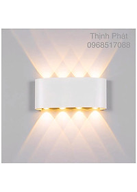 ĐÈN TƯỜNG HẮT 2 ĐẦU 8 TIA  - NGOÀI TRỜI, TRONG NHÀ