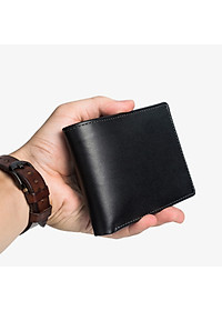 Ví nam, bóp nam da bò sáp Bụi Leather V108 - Bảo hành 12 tháng
