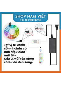 Dây Led Trang Trí NAVIVU 16 Triệu Màu Cảm Biến Nhạc, Chống Nước, Kết Nối Bluetooth Trang Trí Nhà Cửa