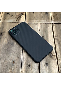 Ốp lưng siêu mỏng, vân carbon dành cho iPhone 11 Pro Max - Màu đen