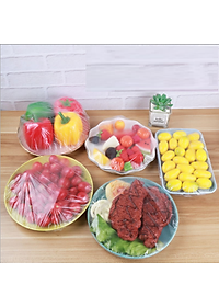 Màng bọc thực phẩm đa năng có chun co giãn thông minh ( Set 100 cái tặng kèm túi gấu dễ thương)