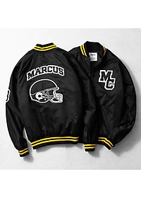 Áo Khoác Dù Hai Lớp Unisex, Áo Khoác Bomber MC Form Rộng 2 Màu Vàng Đen Nam Nữ Ulzzang, Labibi