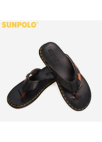 Dép Kẹp Xỏ Ngón Nam Da Bò SUNPOLO KEP026 Đế cao su bền bỉ