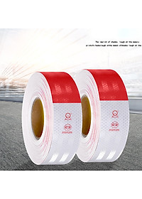 Cuộn Phản Quang 2 Màu Đỏ Trắng Bóc Dán Cho Xe Tải, Xe Container, Xe Hơi, Xe Ô tô Dài 45 Mét/ Cuộn Giúp An Toàn Ban Đêm Mai Lee