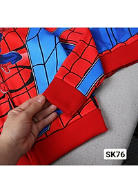 Áo khoác siêu nhân bé trai từ 11kg-42kg- Thun hai da dày dặn, hình in 3d đẹp không bong tróc
