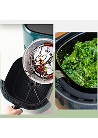 Sét 10 khay giấy bạc,khay bạc đựng thực phẩm lót nồi chiên không dầu chịu nhiệt độ cao