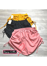 Quần short nữ bigsize chất vải mango bảng lưng chun có độ co giản thoai mái Q9