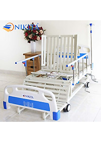 Giường y tế - DCN06 - Nâng đầu, Nâng hạ chân, Nghiêng trái, phải - Có chổ để bô - Chậu gội đầu tiện dụng tại giường - Chính hãng NIKITA
