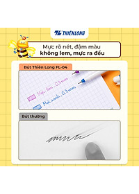 Hộp 10 cây Bút lông kim - Bút mực nước Beebee Thiên Long FL-04 mực tím