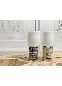 Lọ/ hũ xay tiêu cầm tay thủy tinh Echo Metal - Made in Japan