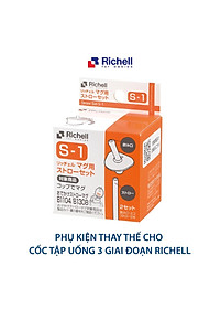 Ống hút S-1 Richell Nhật Bản - 2 bộ | Baby