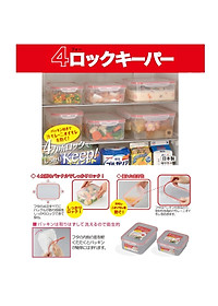 Bộ 03 hộp thực phẩm chữ nhật inomata 1300ml hàng nội địa Nhật Bản No.1851#