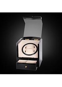 Hộp Xoay Đựng Đồng Hồ Cơ SAIKE SAIKE 2003 Mẫu 2 Xoay Và Ngăn Phụ Kiện Vỏ Gỗ Màu Đen