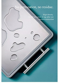 Thớt INOX 304 cao cấp với thiết kế 2 mặt bền bỉ, tiện lợi, an toàn cho sức khỏe: kháng khuẩn, chống nấm mốc, chống trơn trượt (SIZE LỚN)