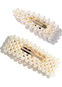 Set 2 kẹp tóc ngọc trai Hàn Quốc 