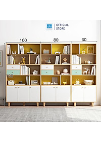 Tủ Sách Gỗ Phong Cách Bắc Âu Thương Hiệu SIB Decor (Nhiều Kích Thước) KSG43
