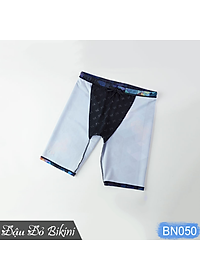 Quần bơi nam cao cấp, dáng lửng ngang gối, mẫu đa màu lập thể cá tính, thun bơi lạnh dày mát mịn co giãn cực tốt | BN050