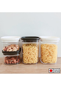 Hộp đựng thực phẩm khô Inomata, nắp mềm dẻo ôm khít với thân hộp giúp giữ kín & bảo quản thực phẩm an toàn - nội địa Nhật Bản