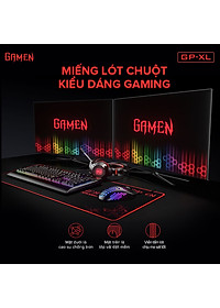 Tấm lót chuột Gamen GP-XL bàn di chuột kiểu dáng gaming kích thước lớn 70x30 cm - Hàng Chính Hãng